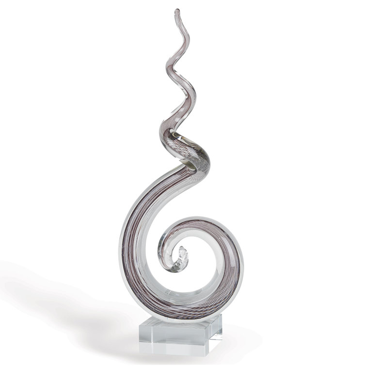 Orren Ellis Corkscrew Murano Style Art Glass Centerpiece & Reviews Wayfair
